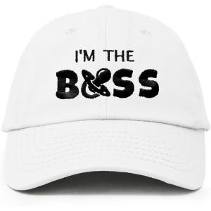 imageDALIX Im The Boss Baby Hat Infant Baseball Cap for Baby Girls and BoysWhite