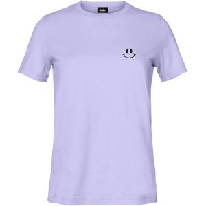imageDALIX Smile Face Embroidered Soft Cotton Short Sleeve T Shirt WomensDark Lavender