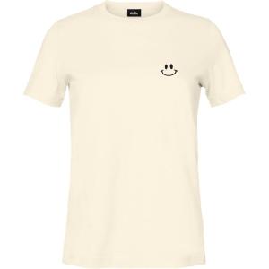 imageDALIX Smile Face Embroidered Soft Cotton Short Sleeve T Shirt WomensNatural