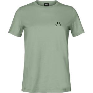 imageDALIX Smile Face Embroidered Soft Cotton Short Sleeve T Shirt WomensSage