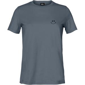 imageDALIX Smile Face Embroidered Soft Cotton Short Sleeve T Shirt WomensVintage Navy
