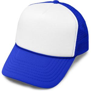 imageDALIX Youth Mesh Trucker Cap  Adjustable Hat S M SizesRoyal Blue