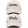 imageDALIX Bride Groom Dad Hats Baseball Caps Newlywed Wedding Party GiftBeige