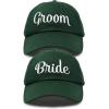 imageDALIX Bride Groom Dad Hats Baseball Caps Newlywed Wedding Party GiftDark Green