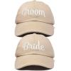 imageDALIX Bride Groom Dad Hats Baseball Caps Newlywed Wedding Party GiftKhaki