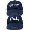 imageDALIX Bride Groom Dad Hats Baseball Caps Newlywed Wedding Party GiftNavy Blue