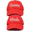 imageDALIX Bride Groom Dad Hats Baseball Caps Newlywed Wedding Party GiftRed