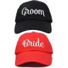 imageDALIX Bride Groom Dad Hats Baseball Caps Newlywed Wedding Party GiftRedblack
