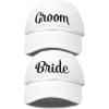 imageDALIX Bride Groom Dad Hats Baseball Caps Newlywed Wedding Party GiftWhite