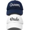 imageDALIX Bride Groom Dad Hats Baseball Caps Newlywed Wedding Party GiftWhitenavy