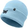 imageDALIX Butterfly Embroidered Beanie Insect Warm Winter Knit Hat for WomenBaby Blue