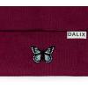 imageDALIX Butterfly Embroidered Beanie Insect Warm Winter Knit Hat for WomenMaroon