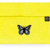 imageDALIX Butterfly Embroidered Beanie Insect Warm Winter Knit Hat for WomenNeon Yellow