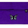 imageDALIX Butterfly Embroidered Beanie Insect Warm Winter Knit Hat for WomenPurple