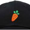 imageDALIX Carrot Dad Hat Cotton Twill Baseball Cap Premium Embroidered Black Large
