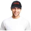imageDALIX Custom Embroidered Hats Dad Caps Love Stitched Logo HatBlack