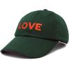 imageDALIX Custom Embroidered Hats Dad Caps Love Stitched Logo HatDark Green