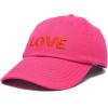 imageDALIX Custom Embroidered Hats Dad Caps Love Stitched Logo HatHot Pink