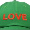 imageDALIX Custom Embroidered Hats Dad Caps Love Stitched Logo HatKelly Green