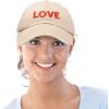 imageDALIX Custom Embroidered Hats Dad Caps Love Stitched Logo HatKhaki