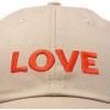 imageDALIX Custom Embroidered Hats Dad Caps Love Stitched Logo HatKhaki