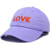 imageDALIX Custom Embroidered Hats Dad Caps Love Stitched Logo HatLavender