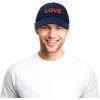 imageDALIX Custom Embroidered Hats Dad Caps Love Stitched Logo HatNavy Blue