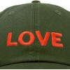imageDALIX Custom Embroidered Hats Dad Caps Love Stitched Logo HatOlive