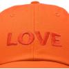 imageDALIX Custom Embroidered Hats Dad Caps Love Stitched Logo HatOrange