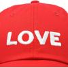 imageDALIX Custom Embroidered Hats Dad Caps Love Stitched Logo HatRed