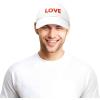 imageDALIX Custom Embroidered Hats Dad Caps Love Stitched Logo HatWhite