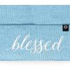 imageDALIX Embroidered Blessed Beanie Cap Cuffed Knit Hat WomenBaby Blue