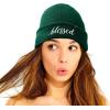 imageDALIX Embroidered Blessed Beanie Cap Cuffed Knit Hat WomenGreen