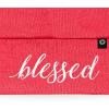 imageDALIX Embroidered Blessed Beanie Cap Cuffed Knit Hat WomenNeon Pink