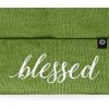 imageDALIX Embroidered Blessed Beanie Cap Cuffed Knit Hat WomenOlive