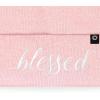 imageDALIX Embroidered Blessed Beanie Cap Cuffed Knit Hat WomenPink