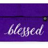 imageDALIX Embroidered Blessed Beanie Cap Cuffed Knit Hat WomenPurple