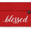 imageDALIX Embroidered Blessed Beanie Cap Cuffed Knit Hat WomenRed