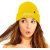 imageDALIX Embroidered Blessed Beanie Cap Cuffed Knit Hat WomenYellow