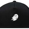 imageDALIX Ghost Snapback Flat Bill Baseball Hat Embroidered Cap MensBlack
