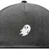 imageDALIX Ghost Snapback Flat Bill Baseball Hat Embroidered Cap MensBlack Dark Gray