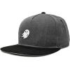 imageDALIX Ghost Snapback Flat Bill Baseball Hat Embroidered Cap MensBlack Dark Gray