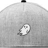 imageDALIX Ghost Snapback Flat Bill Baseball Hat Embroidered Cap MensBlack Light Gray