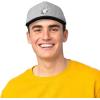 imageDALIX Ghost Snapback Flat Bill Baseball Hat Embroidered Cap MensBlack Light Gray