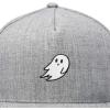 imageDALIX Ghost Snapback Flat Bill Baseball Hat Embroidered Cap MensLight Gray