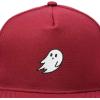 imageDALIX Ghost Snapback Flat Bill Baseball Hat Embroidered Cap MensMaroon