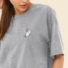 imageDALIX Heartly Ghost Embroidered Cropped Relaxed Cropped Soft Lightweight Loose T Shirt WomensAthletic Heather