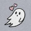 imageDALIX Heartly Ghost Embroidered Cropped Relaxed Cropped Soft Lightweight Loose T Shirt WomensAthletic Heather