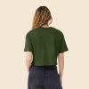 imageDALIX Heartly Ghost Embroidered Cropped Relaxed Cropped Soft Lightweight Loose T Shirt WomensMilitary Green