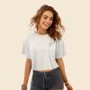 imageDALIX Heartly Ghost Embroidered Cropped Relaxed Cropped Soft Lightweight Loose T Shirt WomensVintage White